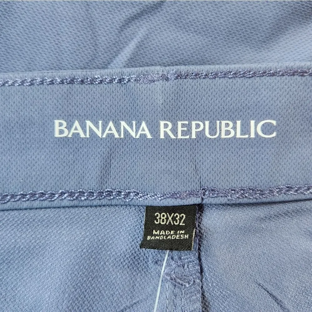 🔸️NWT Banana Republic Blue Flat Front Pants Size 38x32